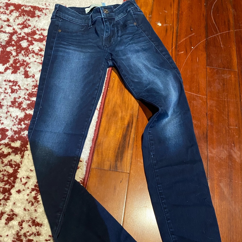 Dark was stone effect jean